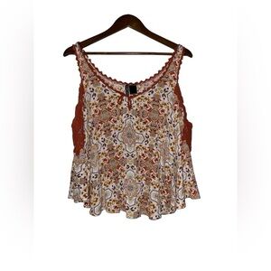 Ivory Love‎ Cold Shoulder Floral Babydoll Top Women S Boho Dainty Breathable